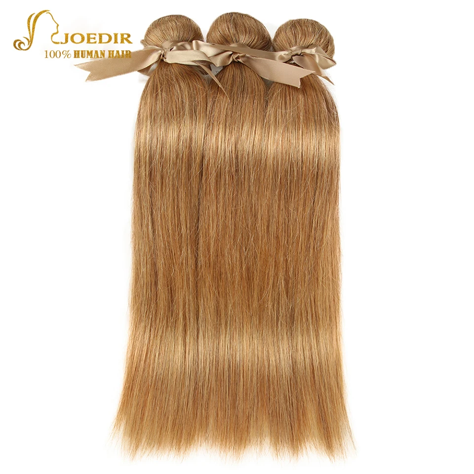 Top Trends: Joedir Wholesale Honey Blonde 27 Color Bundles Human Hair Brazilian Natural Remy Straight Hair Can Made To Wig Remy Extension Shoppable Styles - Image 2