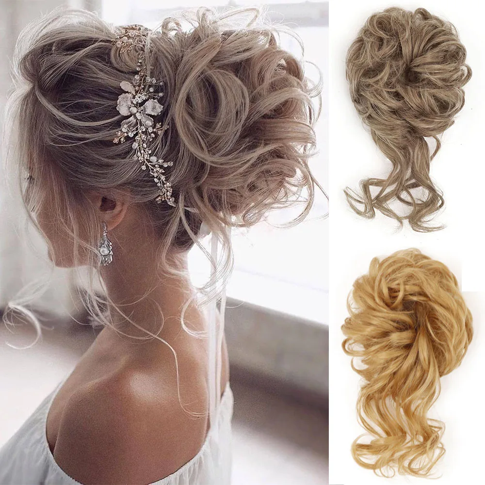 Top Trends: AZQUEEN Synthetic Hair Bun Messy Chignon With Tassels Ponytail Hair Extensions Wave Bun For Women Elastic Rubber Band Scrunchies Shoppable Styles