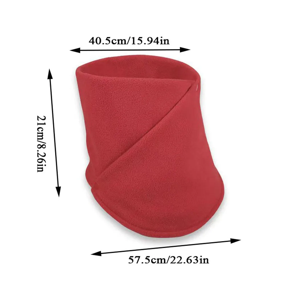 Top Trends: Double Layer Fleece Neck Scarf Thickened Warmth Autumn Neck Sleeve Men Scarf Women' Scarves Plush Winter Neckerchief Scarf Ring Shoppable Styles - Image 2