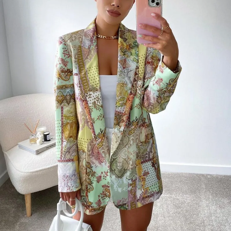 Top Trends: 2023 Autumn Blazers Women Long Sleeves Elegant Fashion Casual Chic Lady Suit Woman Blazer Suit Veste Femme Vintage 90s Jackets Shoppable Styles