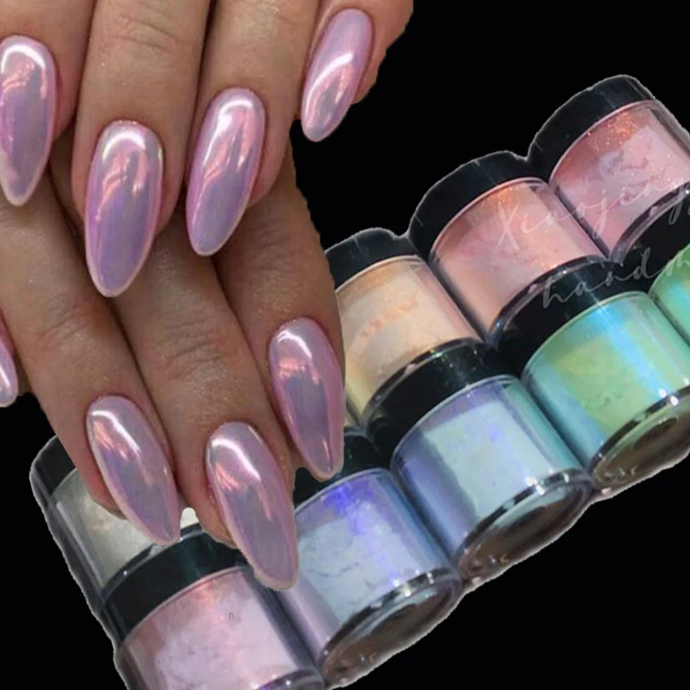 Top Trends: 3D Mermaid Aurora Nail Powders Net-5g Unicorn Chrome Pigment Dust With Bottled Iridescent Dip Powder Nail Pigment &amp;*&amp; Shoppable Styles