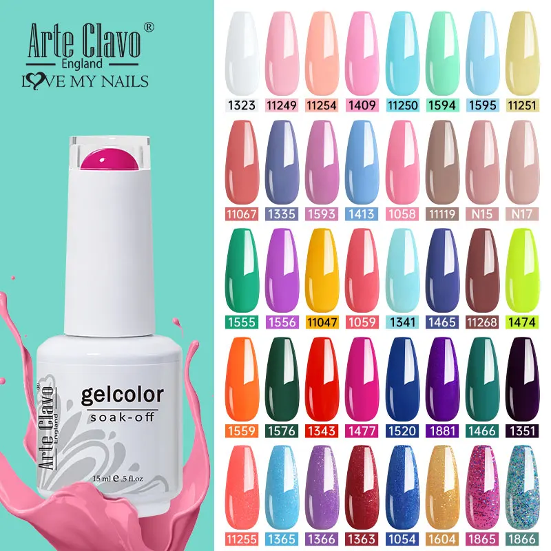 Top Trends: Arte Clavo 15ml Gel Polish Set Semi-permanent Summer Hot Sale Gel Varnish For Nails Lacquer Soak Off UV LED Nail Gel Polish Shoppable Styles