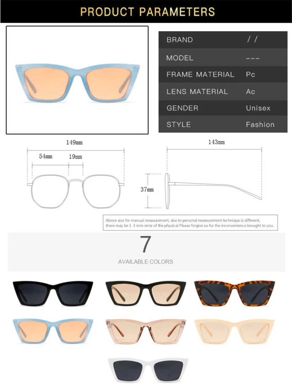 Top Trends: INS Vintage Cat Eye Sunglasses Women Square Small Frame Sun Glasses Female Brand Designer Retro Shades Fashion Oculos De Sol Shoppable Styles - Image 4