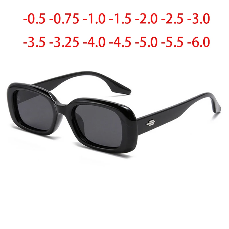 Top Trends: Small Square Myopia Sunglasses Eyeglasses UV Driving Eye Glasses Women Prescription Diopter Eyewear 0 -0.5 -0.75 To -6.0 Shoppable Styles