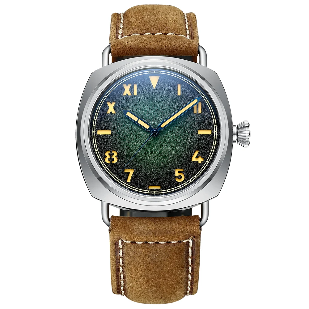 Top Trends: Mechanical Watch NH35 Movement Swiss C3 Green Luminous SF760 Special Dial 200M Waterproof Sapphire Watch Mirror Retro Wristwatch Shoppable Styles