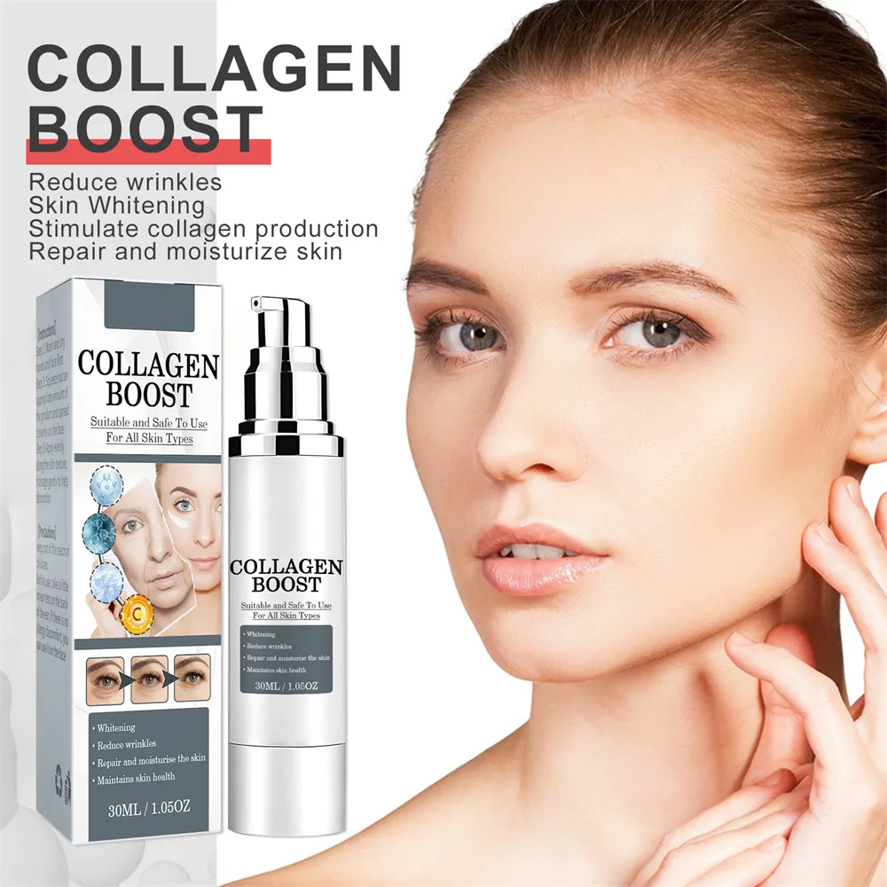 Top Trends: 30ml Women Collagen Boost Anti-Aging Serum Collagen Booster For Face With Hyaluronic Acid Unisex Collagen Facial Beauty Cream Shoppable Styles