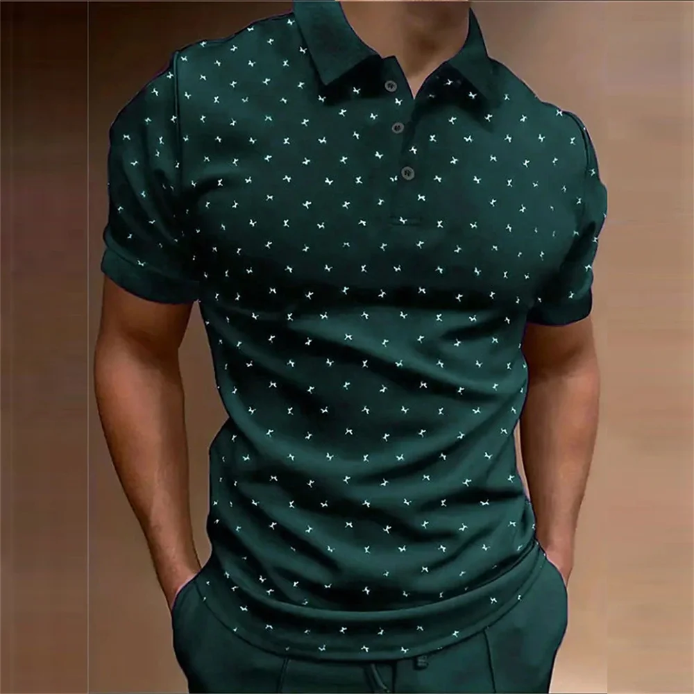 Top Trends: 2023 Spring And Summer New Men's Printed Casual Turn-down Collar Polo Shirt Men's Business Casual Short-sleeved Shirt Shoppable Styles - Image 3