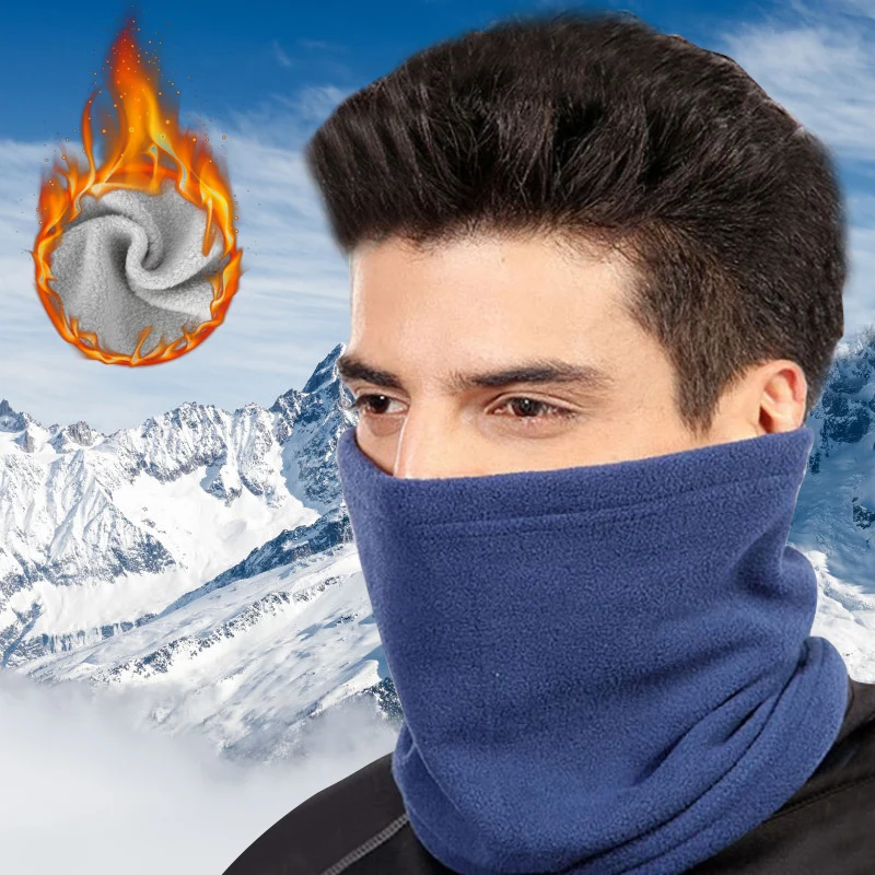 Top Trends: Fleece Scarf Face Mask Neck Warmer Bandana Women Men Cycling Hiking Skiing Windproof Tube Scarves Adjustable Winter Accessories Shoppable Styles