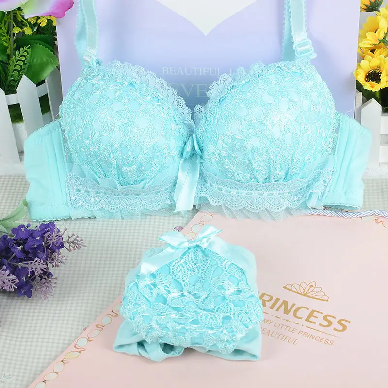 Top Trends: Push Up Women Bra Set Lace Seamless Bralette Cotton Underwear Wire Free Sweet Girl Students Lingerie With Panties Sexy Lingeries Shoppable Styles