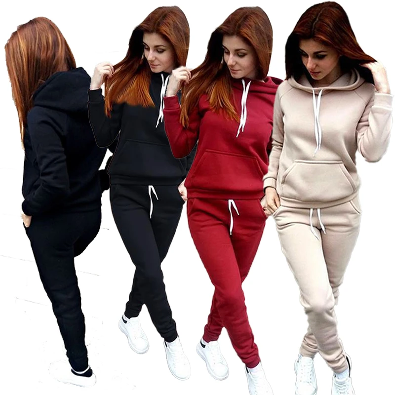 Top Trends: New Fashion Women&#039;s Hoodie Set Long Sleeve Pullover Hoodie 2-Piece Sportswear Set Women&#039;s Sportswear (S-4XL) Shoppable Styles