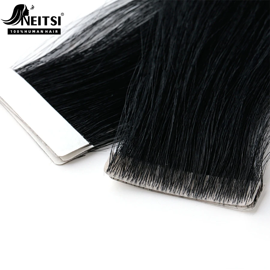 Top Trends: Neitsi Injection Tape Hair Extensions 100% Human Hair Pu Skin Tape Ins Weft Invisible Seamless Injection Black Brown 16-24 Inch Shoppable Styles