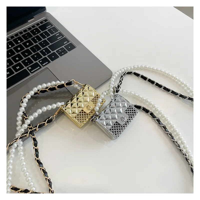 Top Trends: Luxury Designer Chain Belt Mini Metal Bag For Women Body Jewelry Accessories Gold Mini Headset Bag Messenger Shoppable Styles