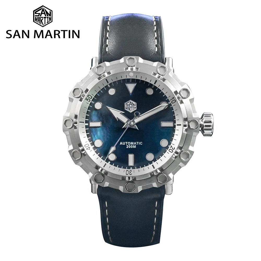 Top Trends: San Martin Sports Diving Men Watch Original Design Luxury Stainless Steel Automatic Mechanical Watches Waterproof 20Bar SN0025G Shoppable Styles