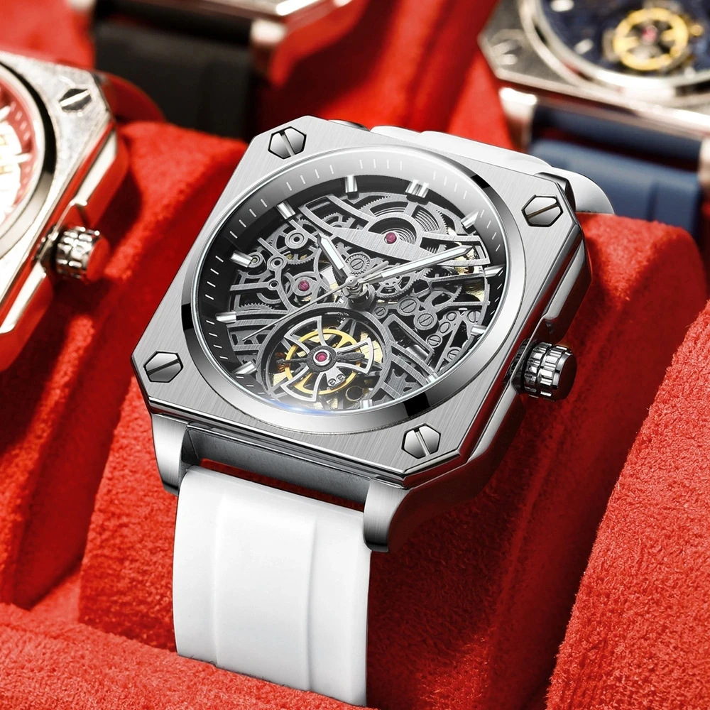 Top Trends: 2023 New Box BINBOND H1133 Tourbillon Mechanical Watch Men Automatic Steel Strap Skeleton Mens Watches Top Brand Luxury Shoppable Styles