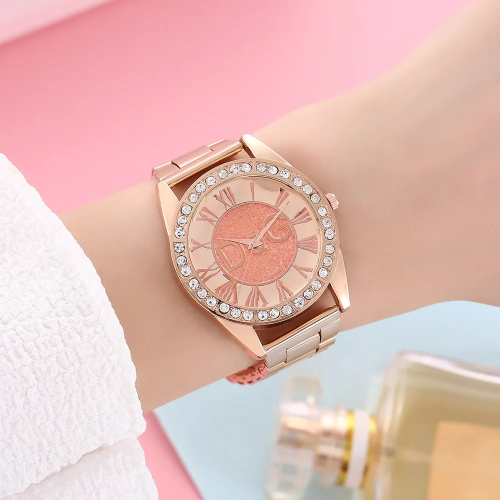 Top Trends: Rose Gold Designer DQG Watch For Women Quartz Luxury Silvery Watches Diamonds Gift Friend Women's Wristwatch Relógio Feminino Shoppable Styles - Image 2