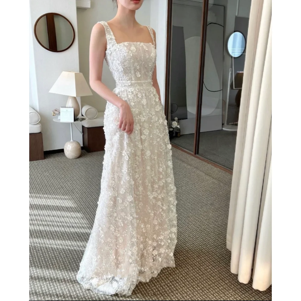 Top Trends: Welove Square Collar Ivory Sweet Beauty Bride Wedding Party Dress Strapless Korea 드레스 Photography Wedding Dresses For Women Shoppable Styles