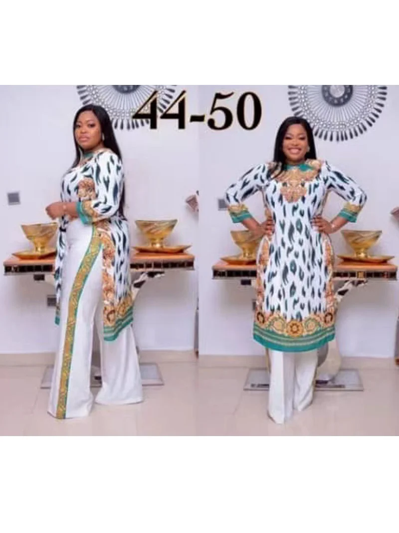 Top Trends: 2024 Dashiki African New Fashion Suit (Dress And Trousers) For Lady - Sexy And Elegant African 2 Pieces Clothing Set Shoppable Styles