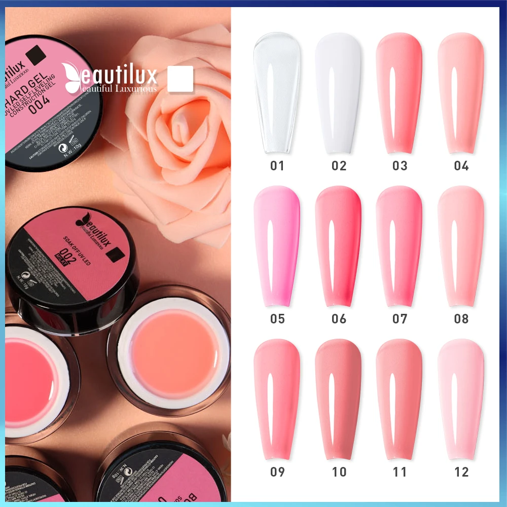 Top Trends: 1pc Builder Nail Art Gel UV LED Pink Nude Camouflage Milky Nail Extension Hard Construction Gel Nail Polish 10g Shoppable Styles