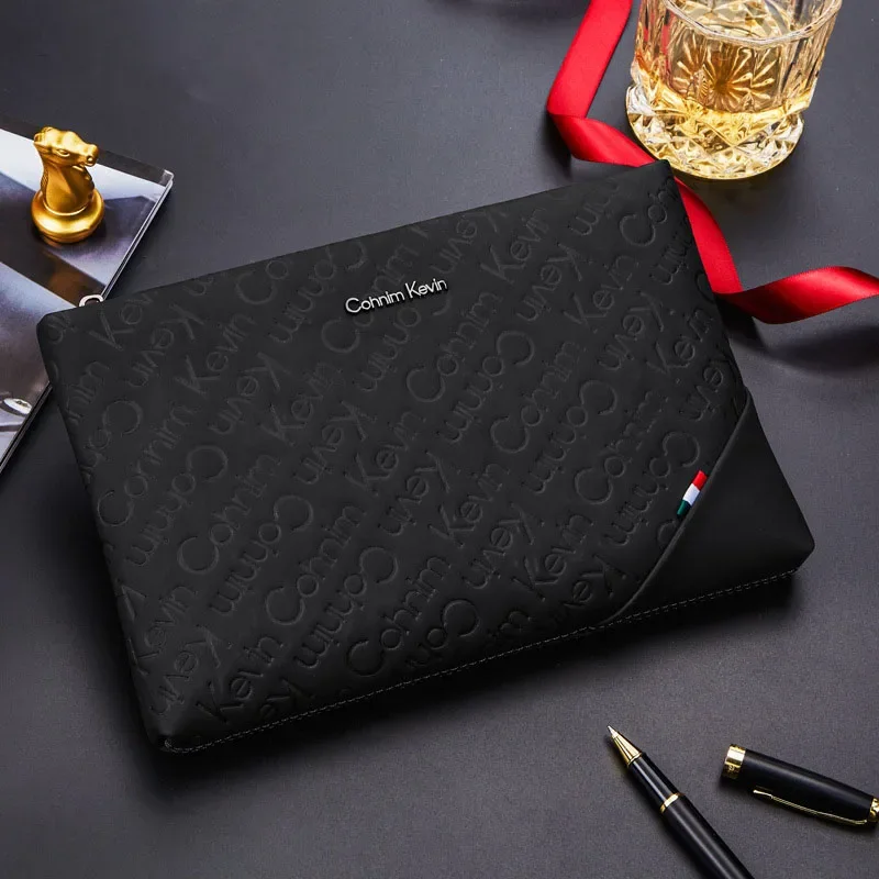 Top Trends: Men's Clutch Solid Color Classic Clutch High Capacity Coin Purses Passport Cover Money Clip Gentleman Luxury Handbag Shoppable Styles