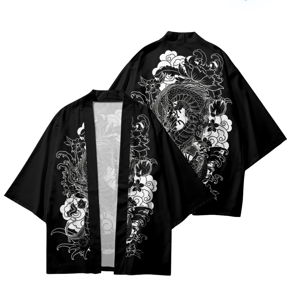 Top Trends: Kimono Shirt Hawaiian Shirt Men's Clothing Loose And Breathable Men's Vacation Casual Wear Japanese Clothing Coat Shoppable Styles