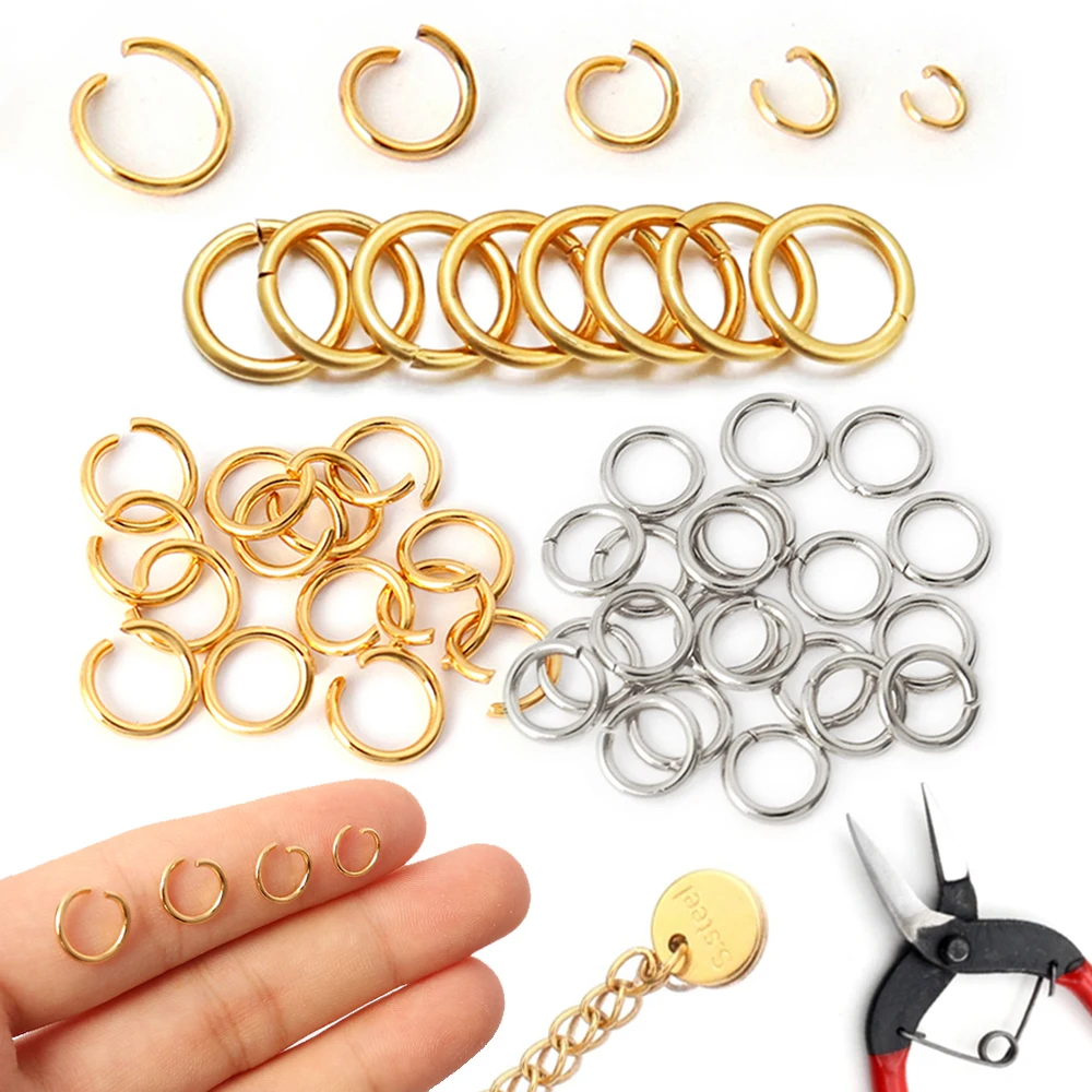 Top Trends: 100 200pcs 4MM 5MM 6MM 7MM Stainless Steel Split Jump Rings Findings Connectors For DIY Jewelry Making Supplies Wholesale Shoppable Styles