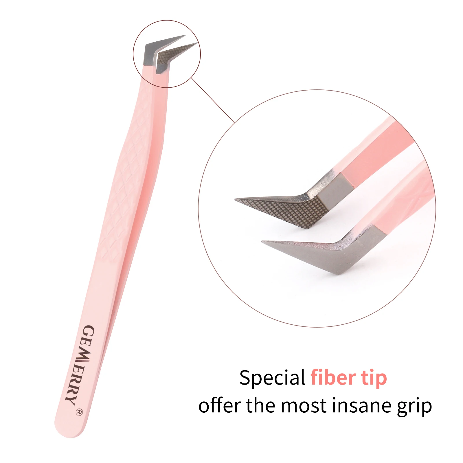 Top Trends: 1 Pcs Eyelash Tweezers Extension Pink Stainless Steel Superhard Tweezers With Fiber Tips High Precision Anti-Static Tweezers Shoppable Styles - Image 3