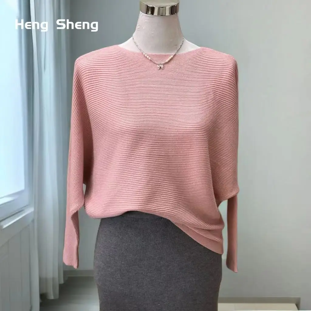 Top Trends: Knit Sweater Pink Blue Apricot Loose Pullover Top Young Women High Quality High Elasticity Shoppable Styles