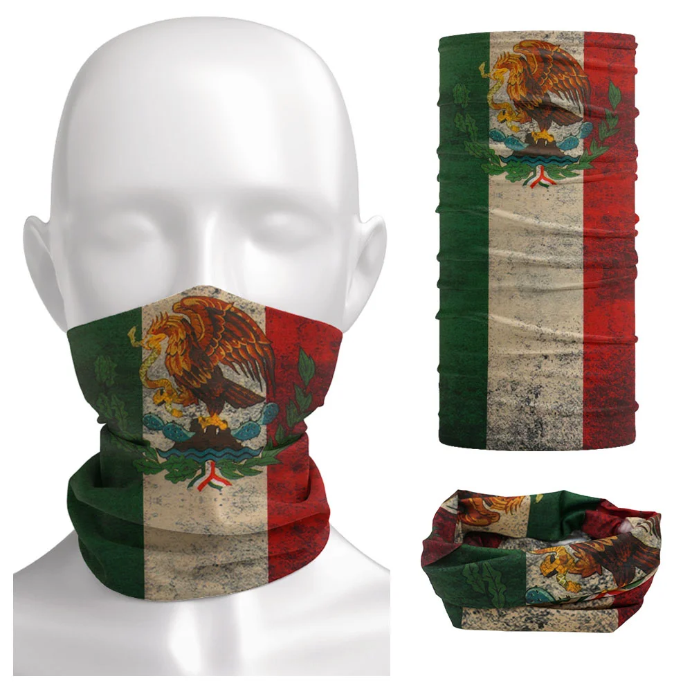 Top Trends: Mexican Flag Face Bandana Mask Scarf Mexico National Flag Dustproof Neck Gaiter Breathable Men Women Hiking Cycling Headwear Shoppable Styles