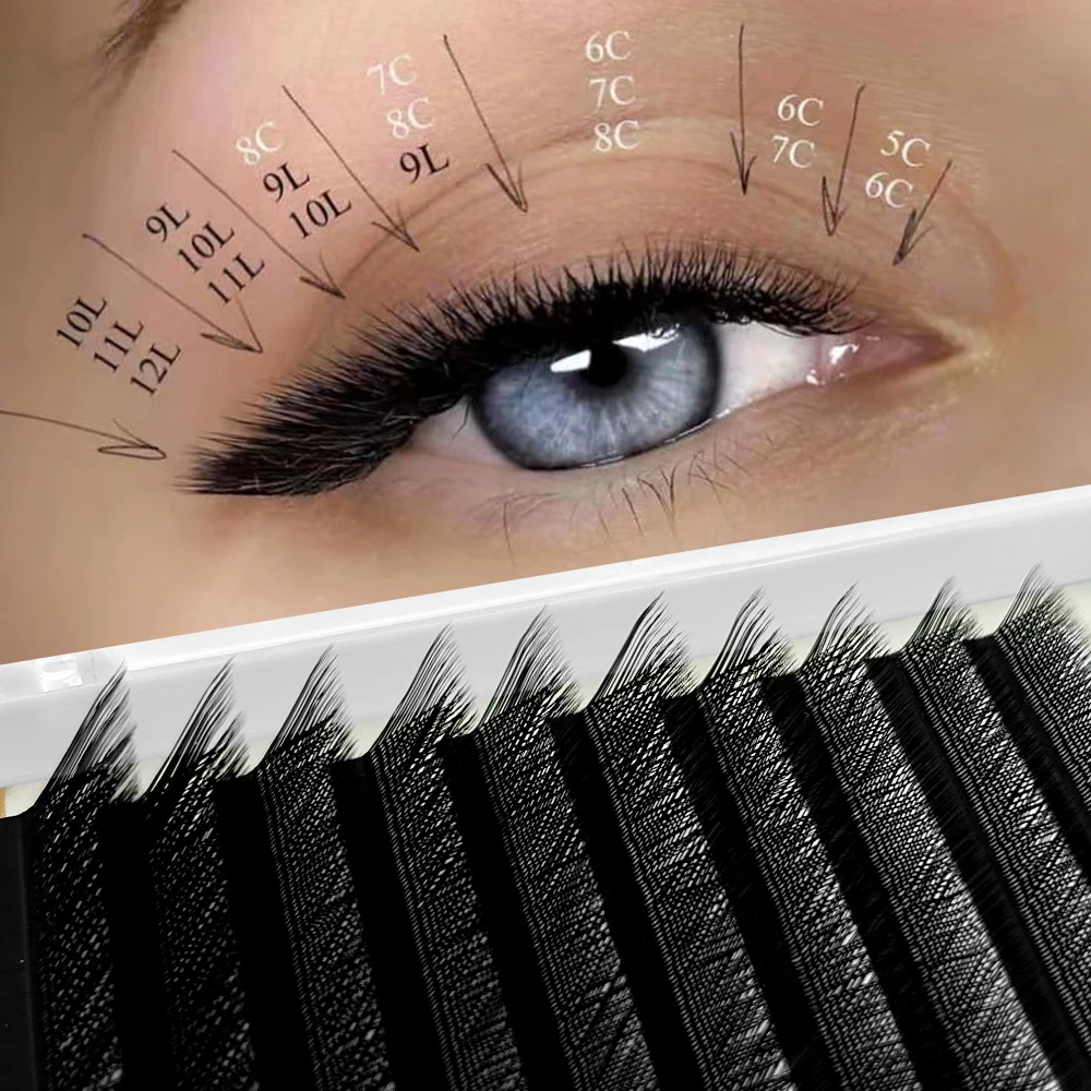 Top Trends: Lakanaku L C D Curl Y Eyelashes Soft Cilia Volume Korea High Quality YY Eyelash Extension Eye Lashes Natural Premade Fan Shoppable Styles