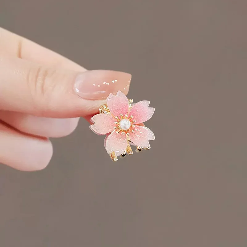 Top Trends: New Cute Sakura Small Hair Clips Sweet Flowers Hair Claw Women Girls Metal Mini Cherry Blossoms Hairpins Hair Accessories Gifts Shoppable Styles