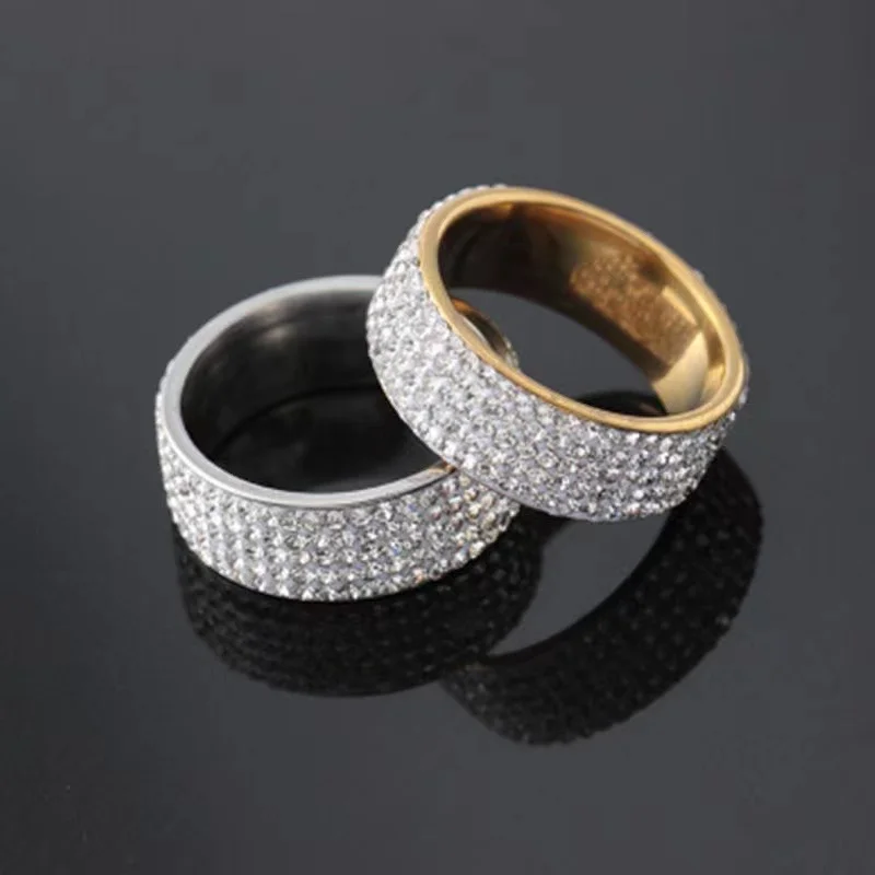 Top Trends: Luxury Rhinestone Ring For Women Men Crystal Geometric Finger Ring Fashion Jewelry Weddings Engagement Party Gift Shoppable Styles