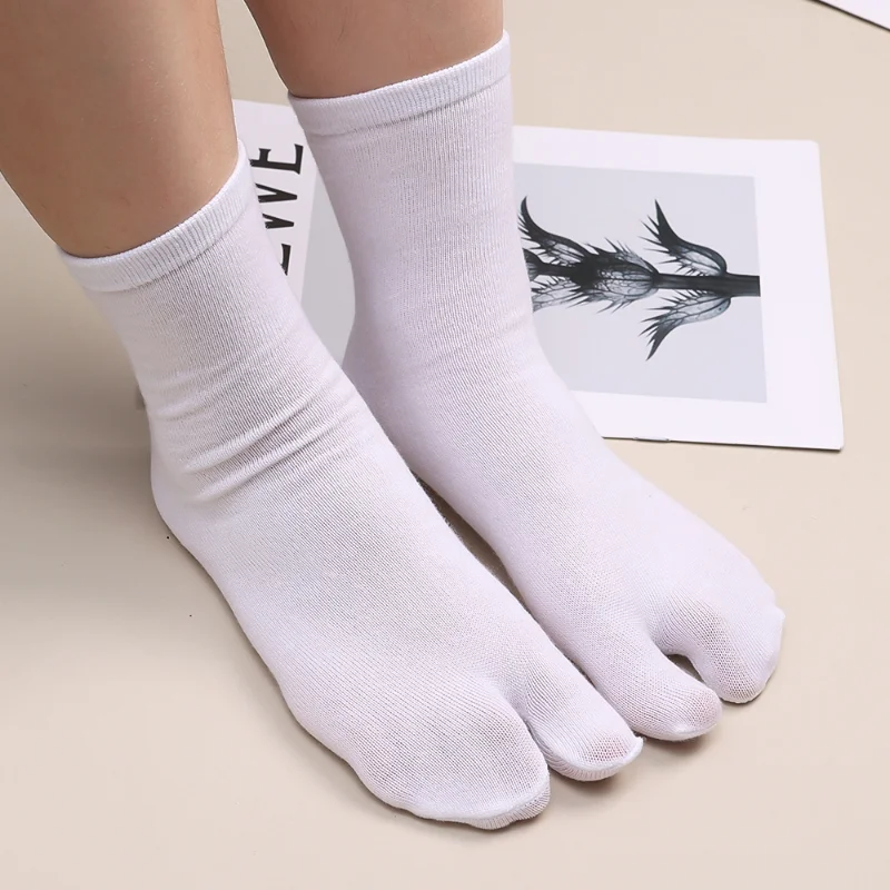 Top Trends: Fiber Two Finger Men Women Summer Socks Black Kimono Flip Flop Sandal Split Ninjia White Tabi Toe Sock New Japanese Stockings Shoppable Styles - Image 3