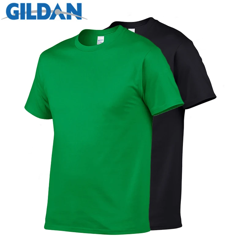 Top Trends: Gildan Summer Men T-Shirt 100% Cotton High Quality Casual Short Sleeve T Shirt Women Oversized Solid Sports Male Tops Tees 2PCS Shoppable Styles