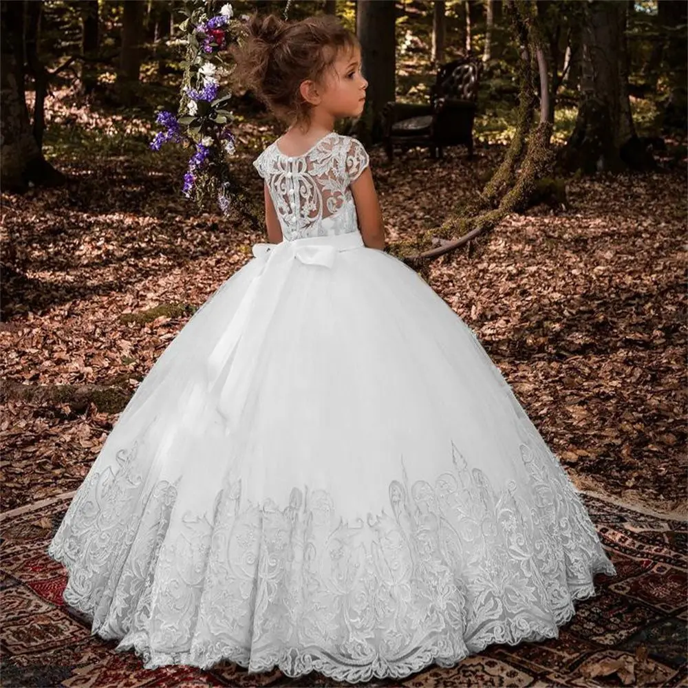 Top Trends: New Flower Girl Dresses Beading Sash Ball Gowns Lace Appliques Floor Length Princess Elegant Wedding Pageant Dresse Shoppable Styles