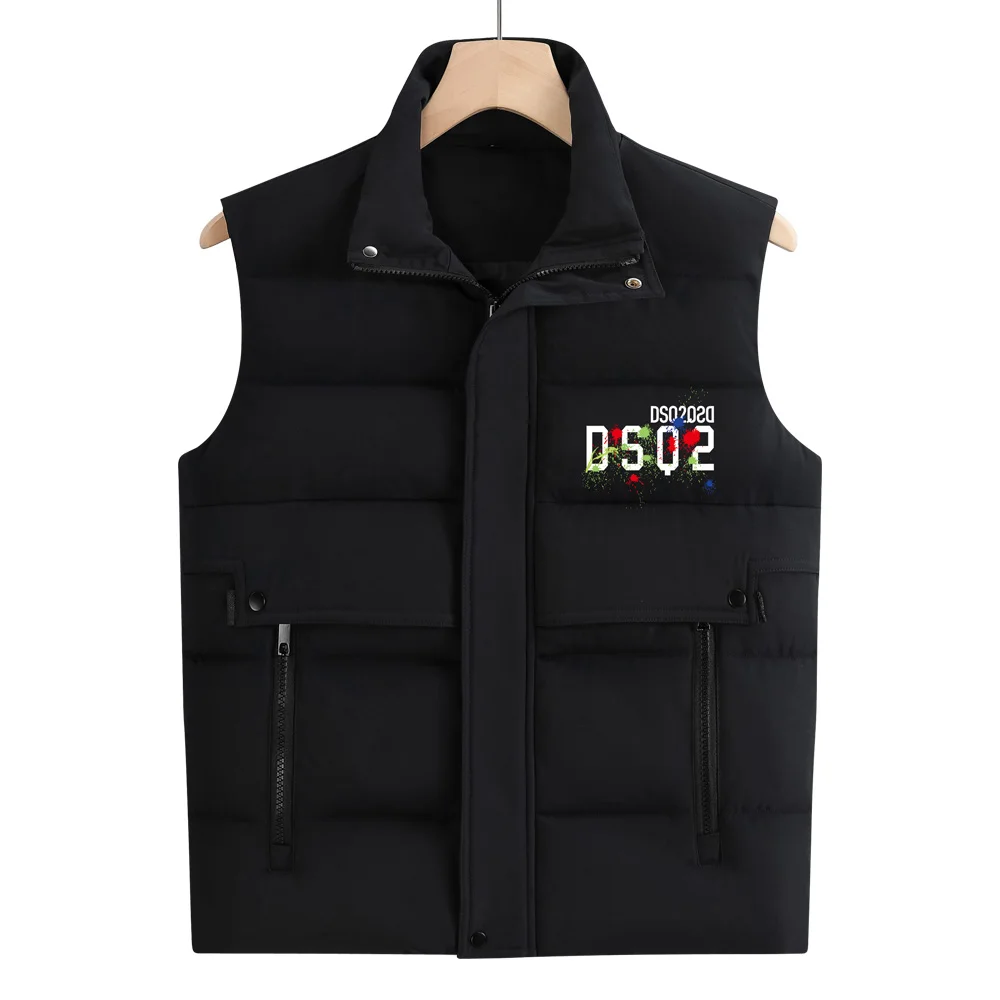 Top Trends: DSQ Brand Clothing Vest Jacket Mens Autumn Warm Sleeveless Jacket Male Winter Casual Waistcoat Men Vest Plus Size Veste Homme Shoppable Styles