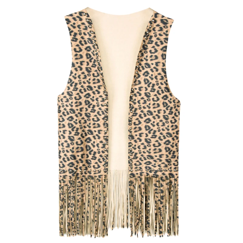 Top Trends: Suedette V-Neck Front-Open Fringe Sleeveless Cardigan Short Hollow Gilet Vest With Rivets For Ladies Dropshipping Shoppable Styles - Image 3