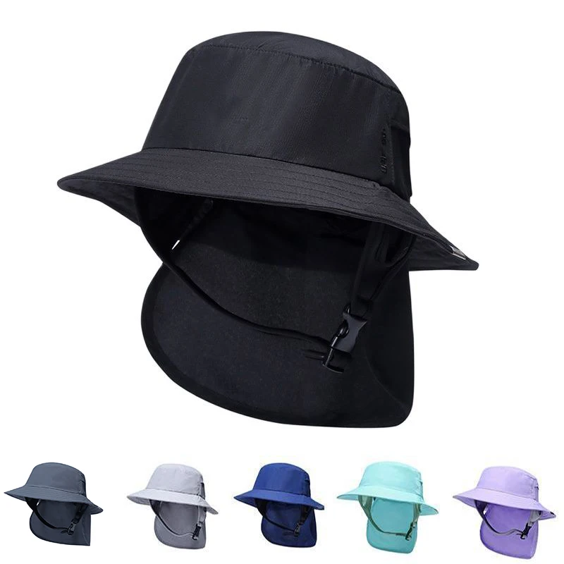 Top Trends: Summer Beach Surfing Hat Men Women Bucket Hat Breathable Shade Waterproof Seaside Wide-brimmed Hat Quick-drying Sunscreen Cap Shoppable Styles