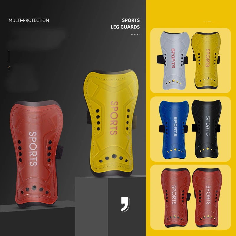 Top Trends: Football Shin Boys Guards Male Perforated Belt Pads Children Light Hard Guard Board Flashboard Guard Sports Gear Soccer Socks Shoppable Styles