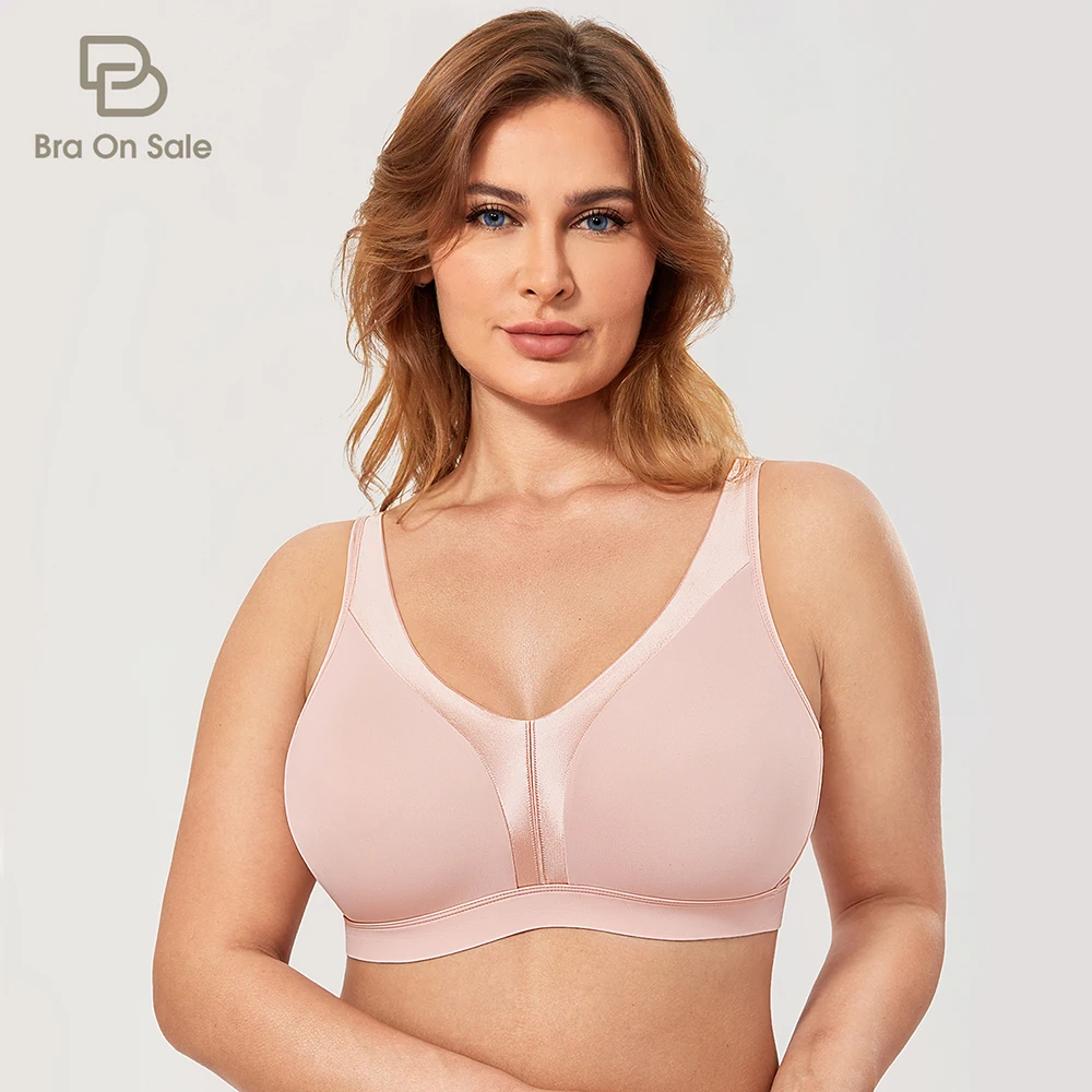 Top Trends: Women&#039;s Wireless Bra Plus Size Full Coverage Smooth Unlined Support Non Padded 34-48 B C D DD E F G Shoppable Styles