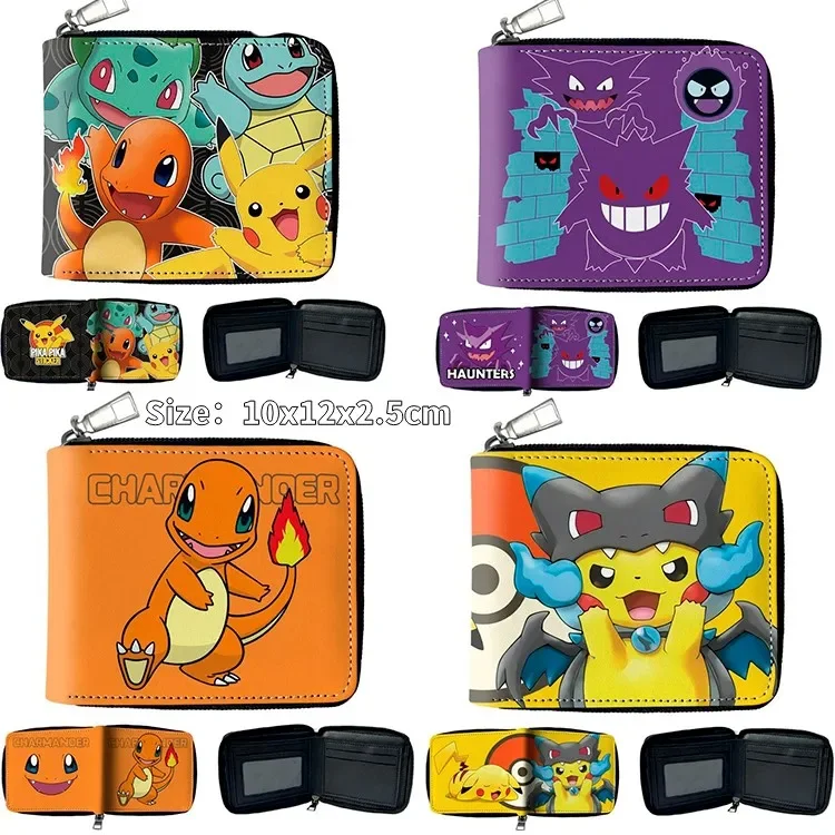 Top Trends: Pokemon Short Wallet For Boys Pikachu Charizard Snorlax Pattern PU Leather Wallet Mini Coin Purse Multifunctional Card Holders Shoppable Styles