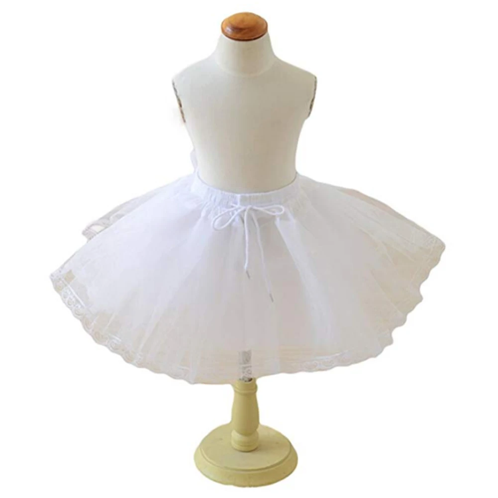 Top Trends: Petticoat Children 3 Layers Hoopless Short Petticoats Flower Girl Dress Crinoline For Wedding Little Girls / Kids / Child Underskirt Shoppable Styles