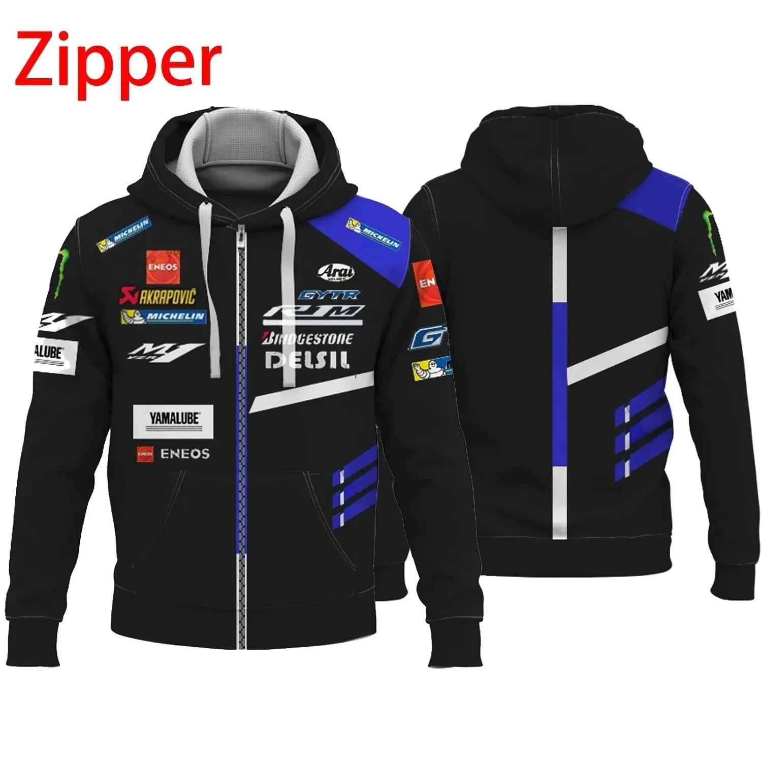 Top Trends: Motorcycle Oversized Hooded Sweatshirt, Popular Blue Sportswear, Compatible With Yamaha Track Extreme Sport, New 2024 Shoppable Styles