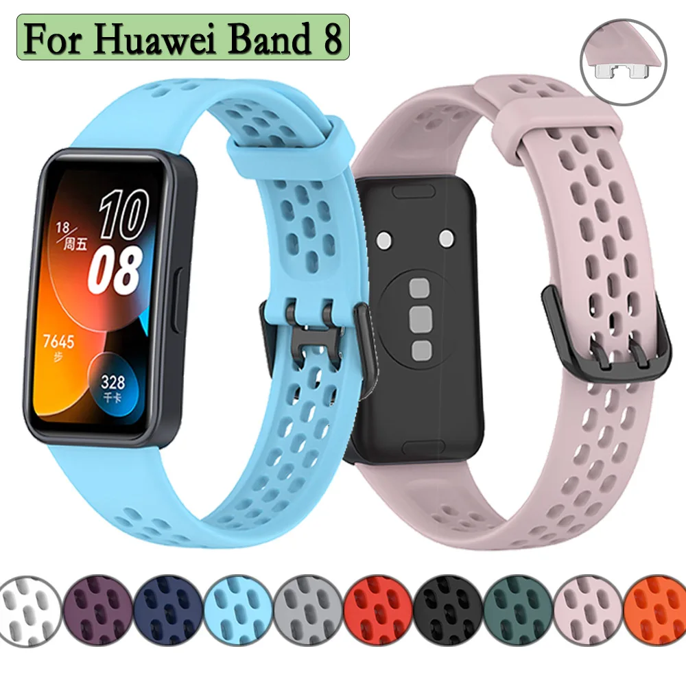 Top Trends: New Silicone Watchbands For Huawei Band 8 Smart Watch Sport Strap Wristband Replacement Bracelet Watch Accessories Shoppable Styles