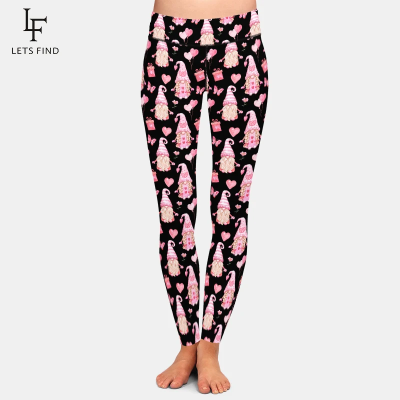 Top Trends: LETSFIND 2022 New Fashion Women Full Leggings 3D Cute Gnome Print Leggins High Quality Fitness Slim Pants Polyester Shoppable Styles