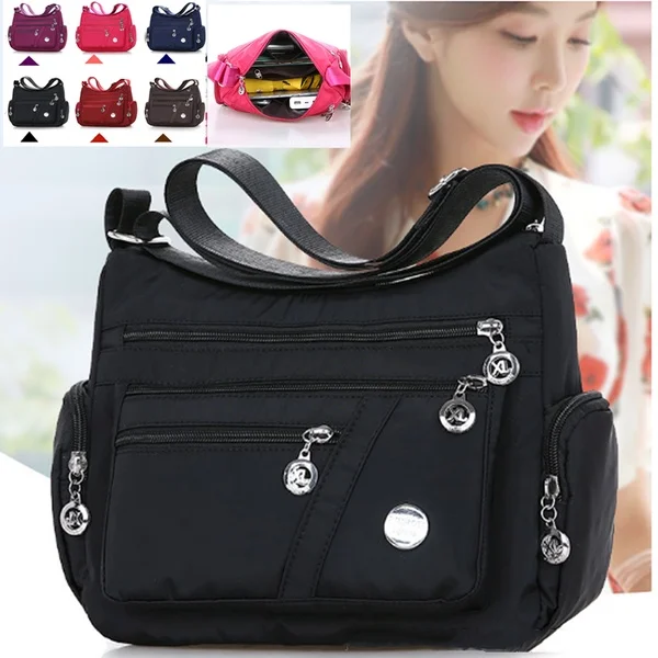 Top Trends: New Shoulder Messenger Bag Women Fashion Waterproof Nylon Oxford Crossbody Bag High Quality Messenger Handbags Travel Wallet Shoppable Styles