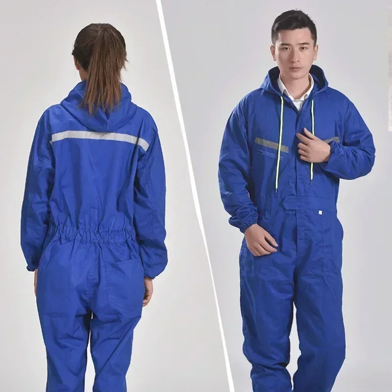 Top Trends: Working Hooded Coveralls Raincoat Overalls Dust-proof Paint Spray Clothing Hood Protective Safety Reflective Work Clothes Shoppable Styles