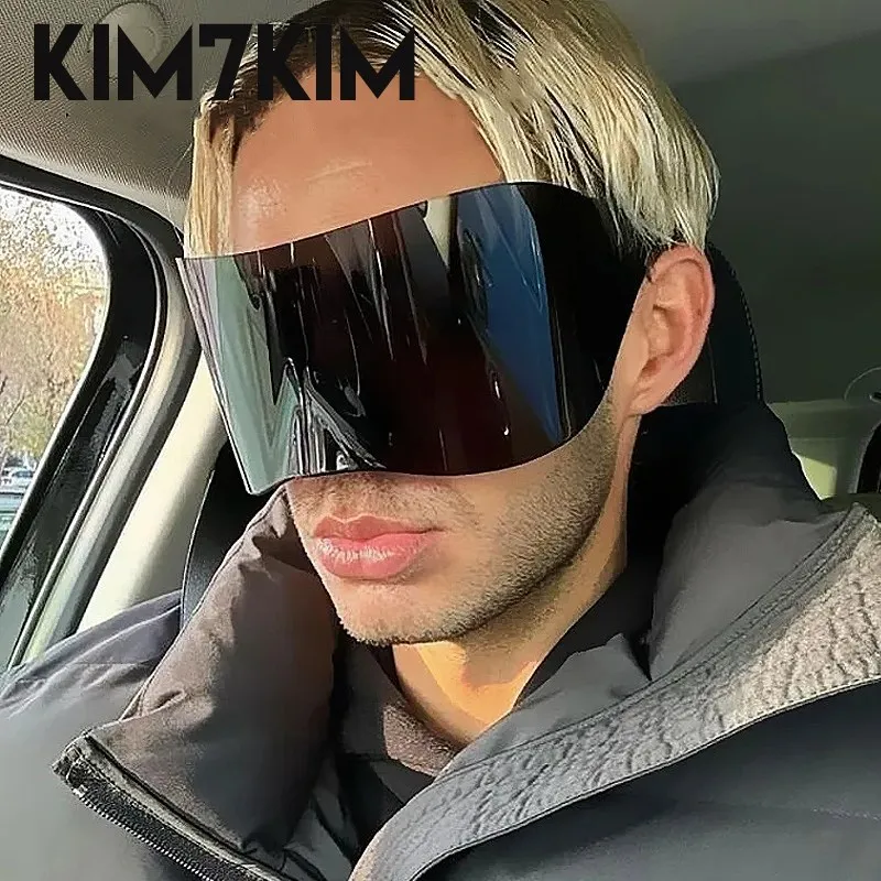 Top Trends: Oversized Mask Y2k Sunglasses Women 2024 Trend Punk Goggle Sun Glasses For Men 2000&#039;s Brand Designer Shield Eyewear Gafas De Sol Shoppable Styles