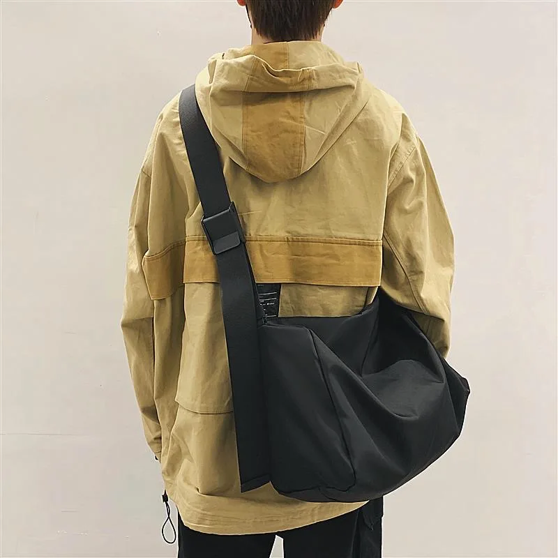 Top Trends: Large Capacity Messenger Bag Crossbody Bag Hip-hop Harajuku Student Bag Unisex High Quality Nylon Travel Outdoor Fitness Bag Shoppable Styles