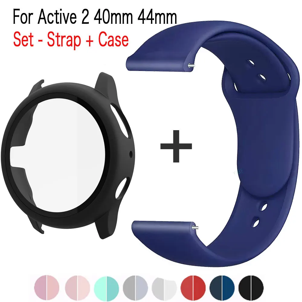 Top Trends: Case + Strap For Samsung Galaxy Active 2 40mm 44mm Protective Glass Film Cover For Active 2 Bracelet Accessories 20mm Watch Band Shoppable Styles