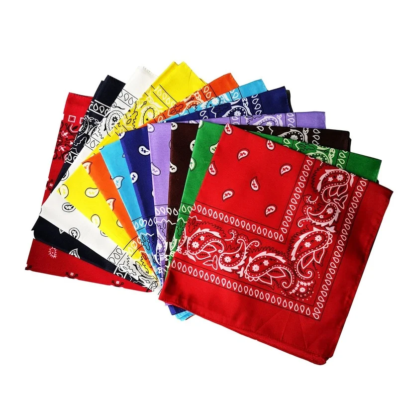 Top Trends: Square Paisley Bandanas Headbands For Women Men Fashion Fabric Ride Mask Hip Hop Hairbands Sport Head Bands Scarfs Accessories Shoppable Styles